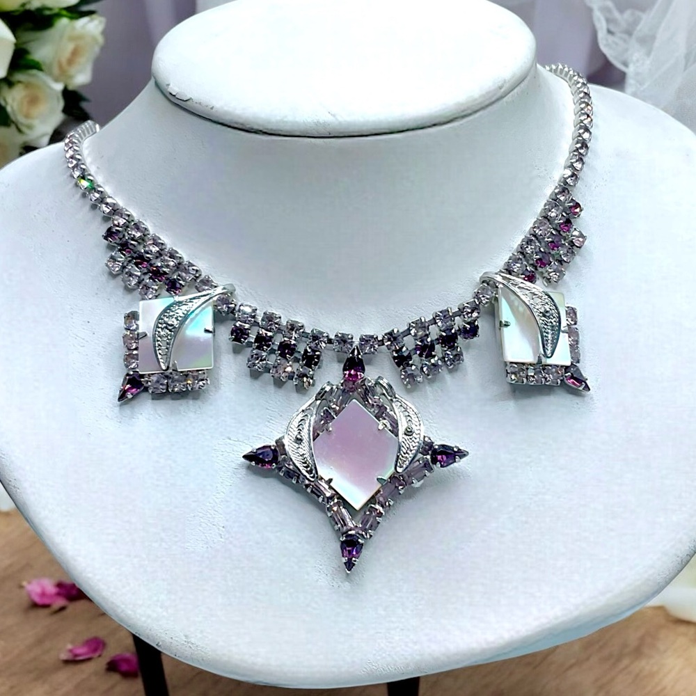 🌺RARE Vintage Sterling Art Deco Jay Flex Necklace